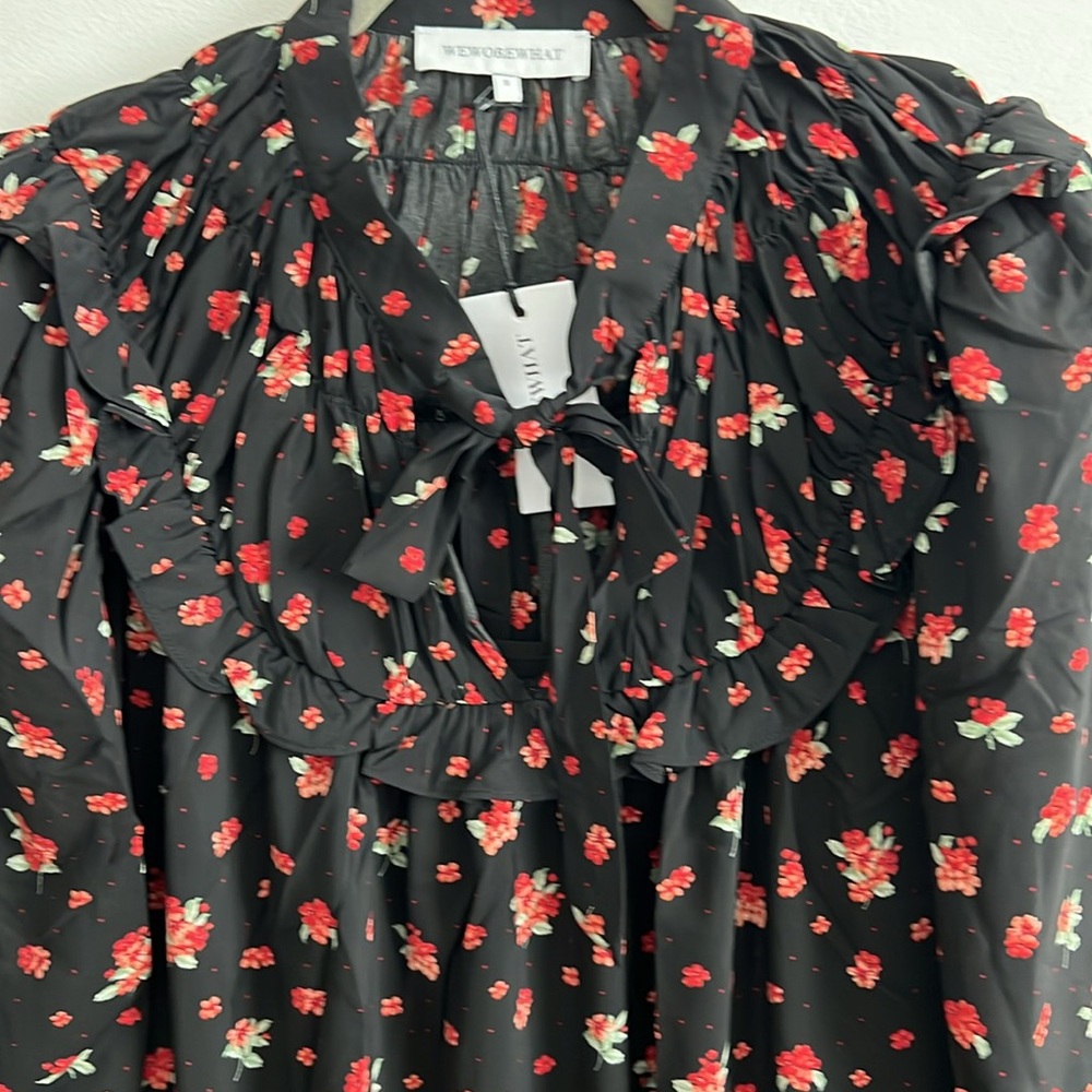 Floral Black High-Low Dress - Picture 9 of 14